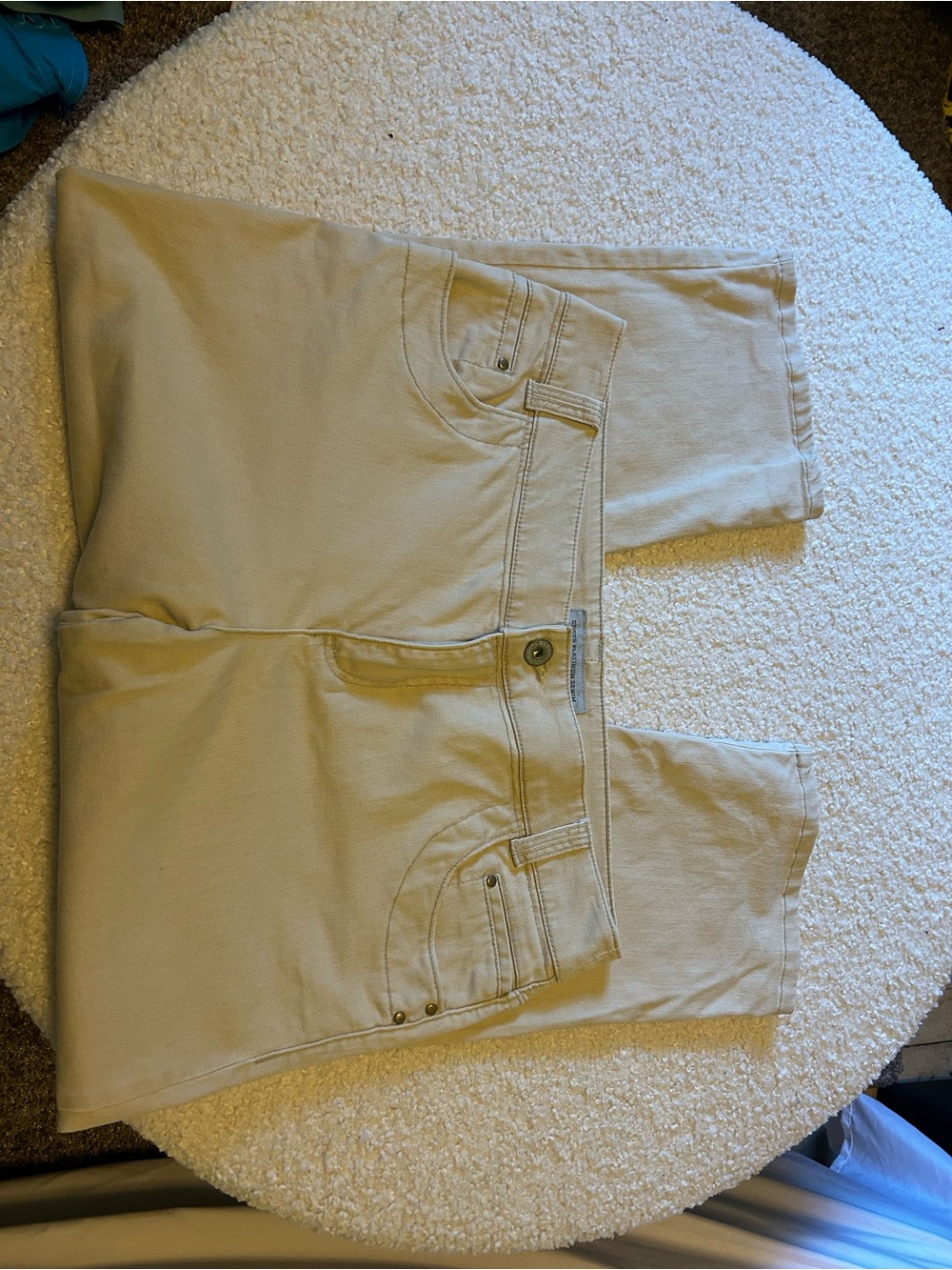 Chico's Straight-Leg Jeans in Light Tan